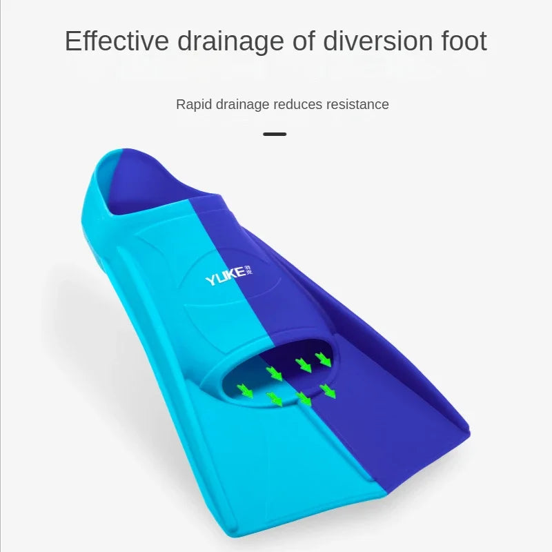 Swim Training Fins Silicone Professional Scuba Diving Fins Short Men women Snorkel Swimming Fins Kids