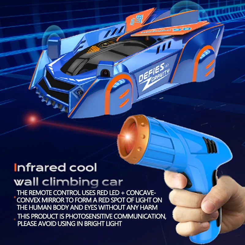 RC Car Stunt Infrared Laser Tracking Wall Ceiling Climbing Vehicle Remote Control Cars Follow Light