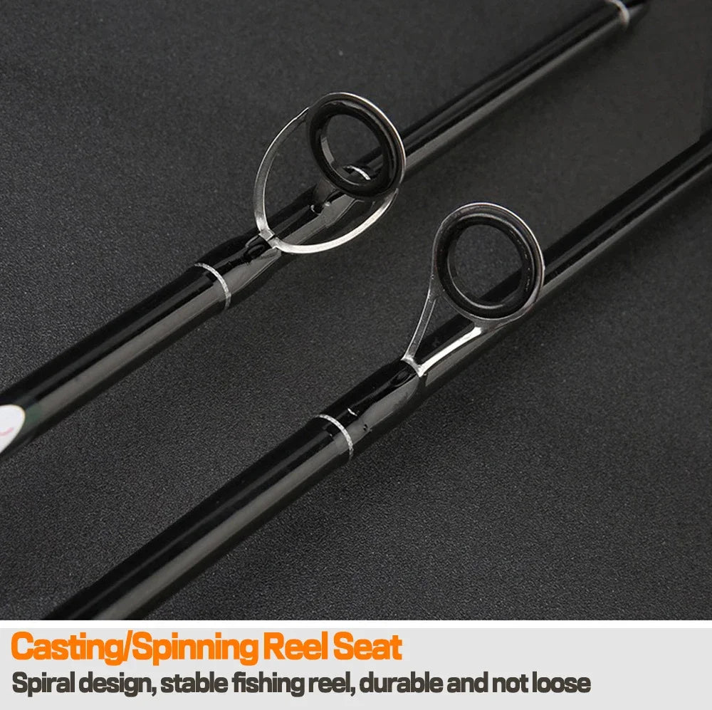1.8/1.65m Baitcasting Spinning Fishing Rod 2 SectionTravel Carbon Casting Test 8-25g Light Lure Pole ML