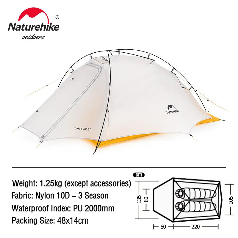 Naturehike Cloud Up 1 2 3 People Tent - My Store