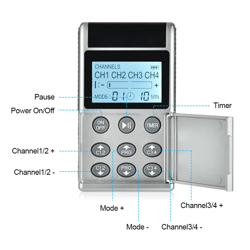 15 Modes EMS Electric Muscle Stimulator TENS Physiotherapy Pulse Full Body Massager Machine Pain Relief Health Care Device