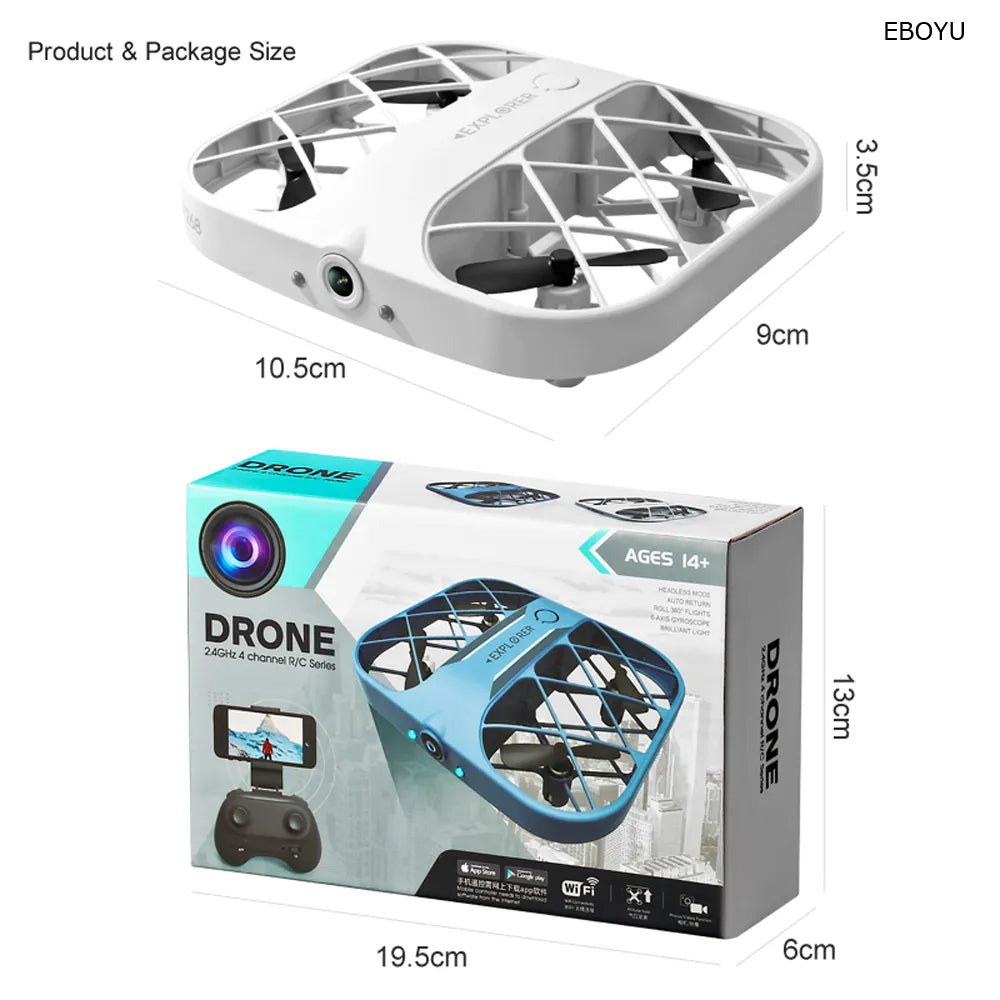 JJRC H107 Mini Drone 8K 4K Quadcopter with Camera Real-Time Transmission