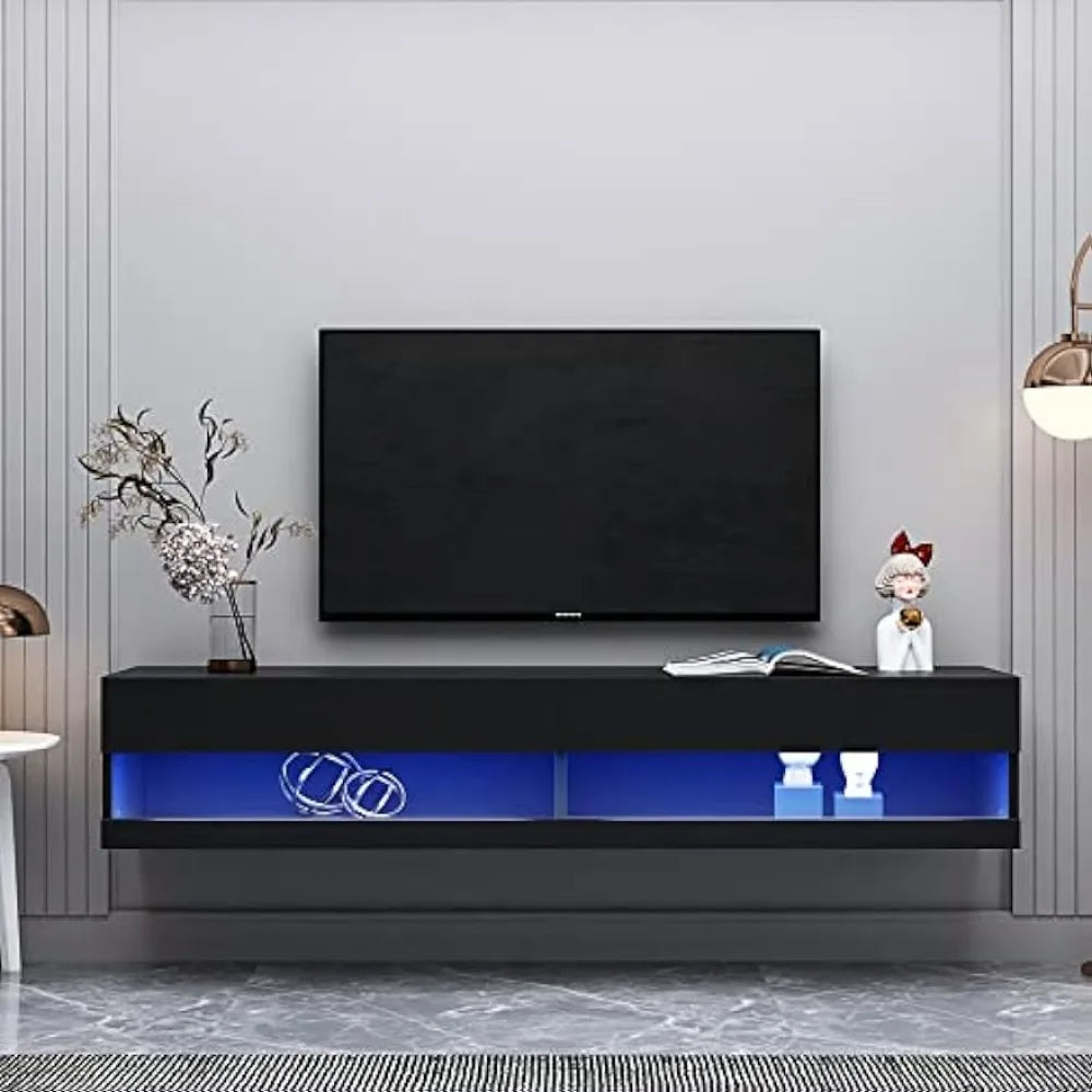 71-Inch Mounted Floating TV Stand Tv Wall Cabinet Fits TVs Up to 80 Inches Living Room Entertainment Center Home Furniture Shelf