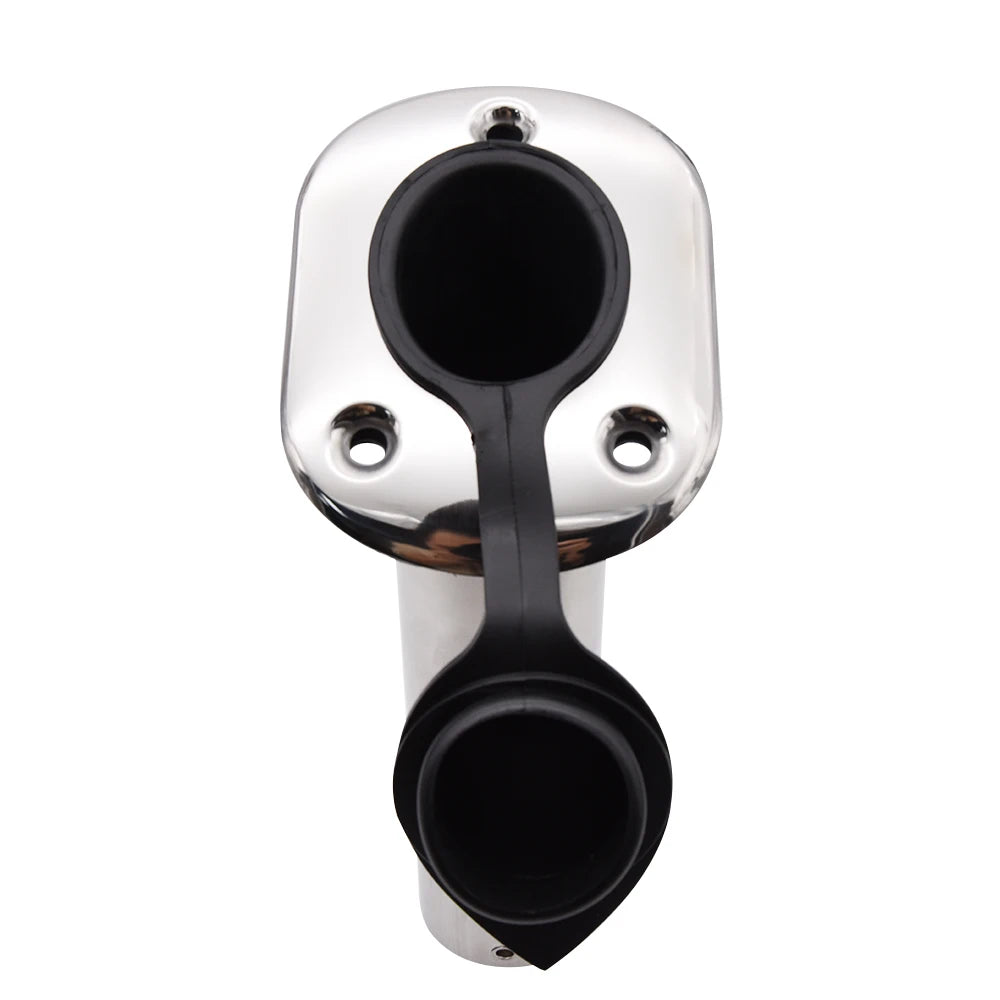 2PC Fishing Pole Stand Stainless Steel Flush Mount Boat Fishing Rod Holder 15/30/90 Degree Rod Pod