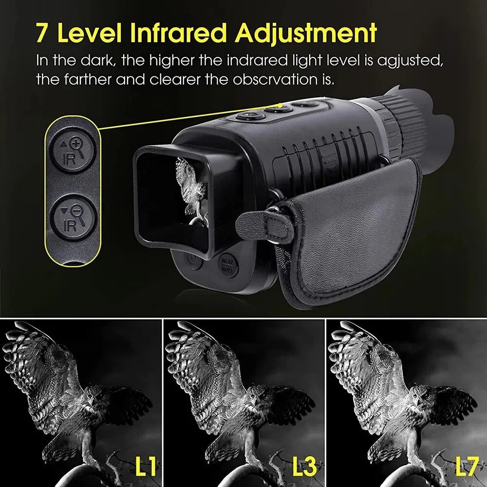 Monocular Night Vision Device 1080P HD Infrared Camera 5X Digital