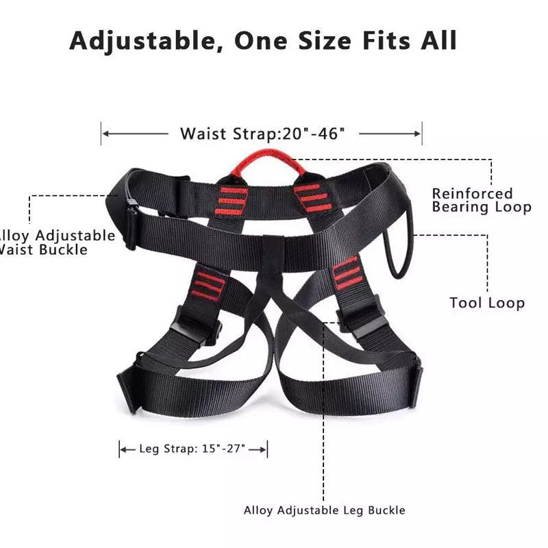Anti-Fall Safety Belt Adjustable Half-Body Harness for Outdoor Activities Climbing - My Store