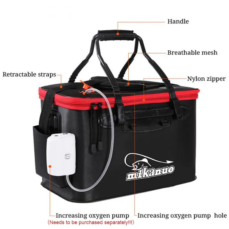 Fishing Bucket Folding Thickening Living Fish Bucket Portable - My Store