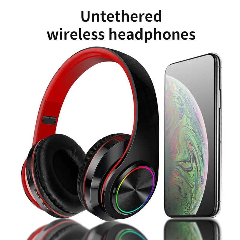 Wireless Bluetooth 5.0 Headphone With Microphone Sports Gaming Foldable Headphones B39