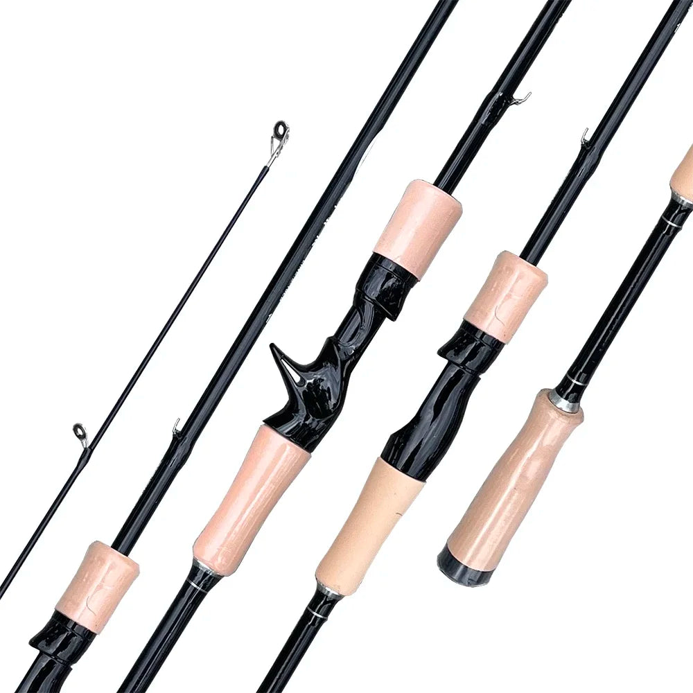 1.8/1.65m Baitcasting Spinning Fishing Rod 2 SectionTravel Carbon Casting Test 8-25g Light Lure Pole ML