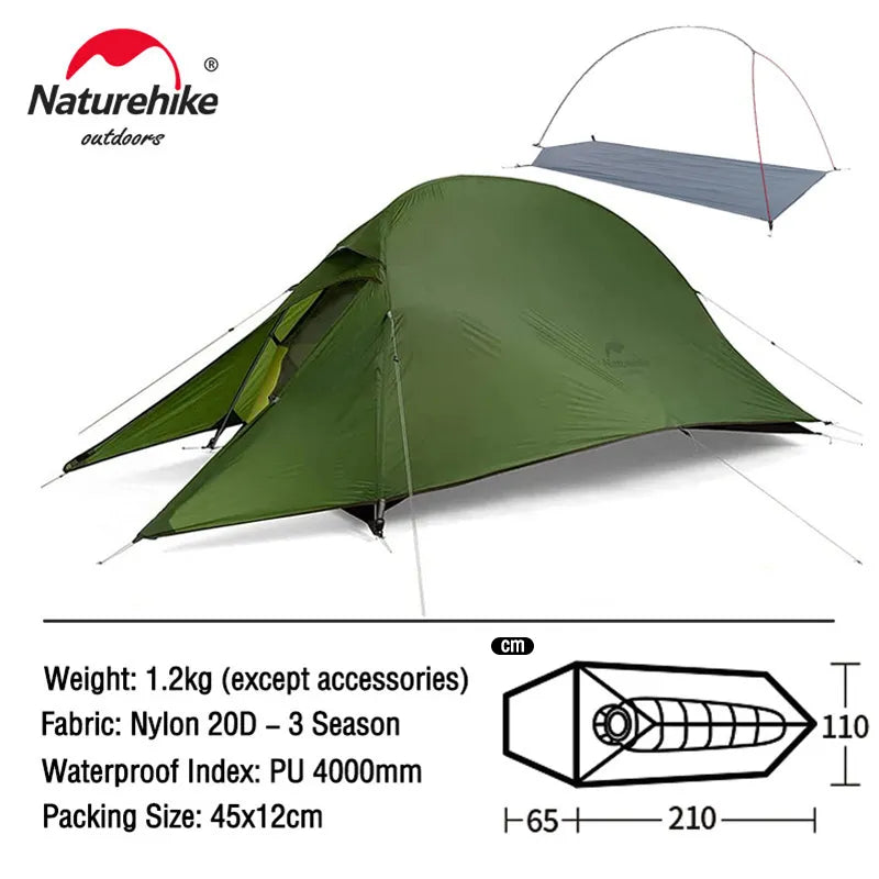 Naturehike Cloud Up 1 2 3 People Tent - My Store