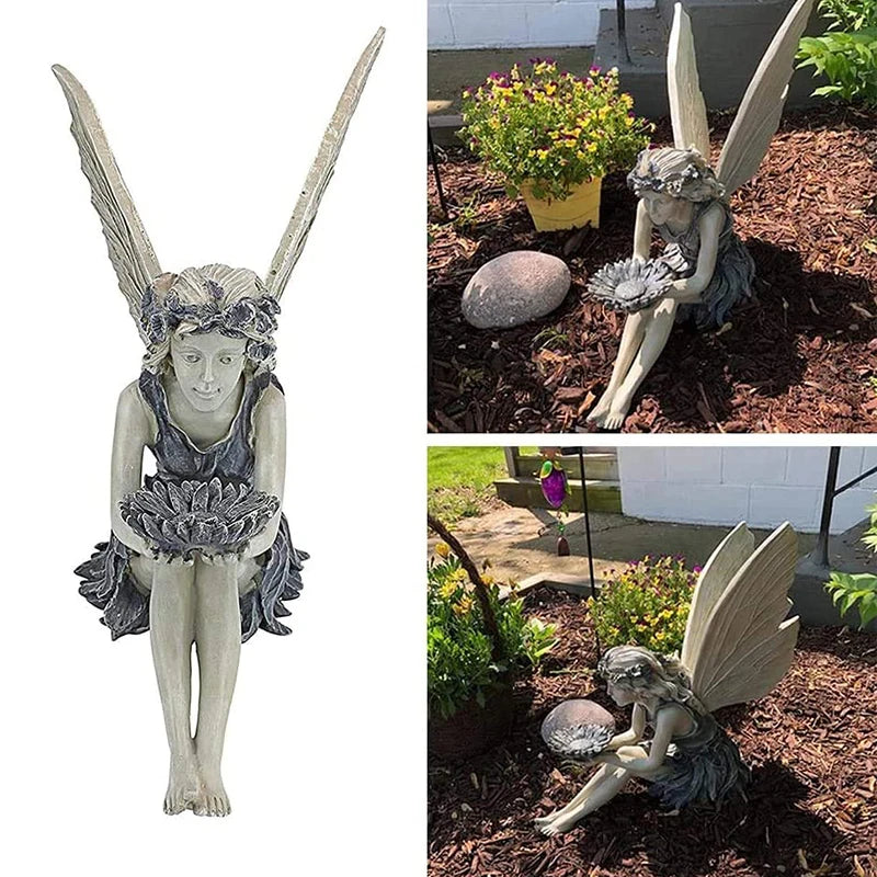 Fairy Statue Resin Jewelry Garden Decoration Angel Girl Resin Craft Jewelry