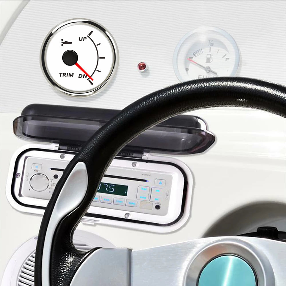 12V/24V Stainless Steel Bezel UP-DN Right Side Trim Meter Boat Trim Gauge with Red Backlight Car Accessories
