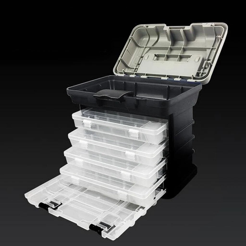 4 Drawer Tackle Box Fishing Baits Lures Tool Shock-resistant Large Storage - My Store