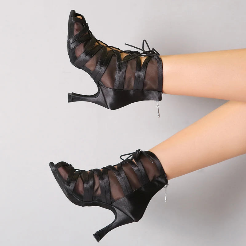 Women Shoes Black Dance Boots Latin Dance Shoes For Girls Ladies