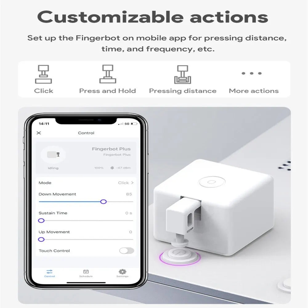 Tuya Zigbee Finger bot Switch Button Pusher Smart Life Timer Voice Control Works with Alexa Google Assistant