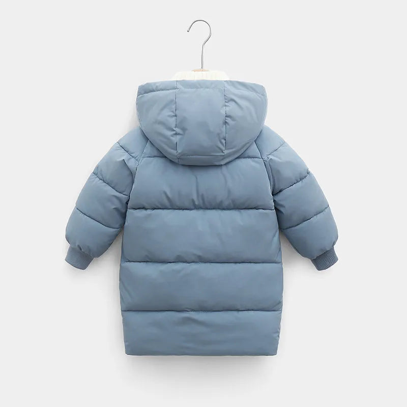 2-12Y Children's Down Outerwear Winter Clothes Teen Boys Girls Cotton-Padded Parka Coats