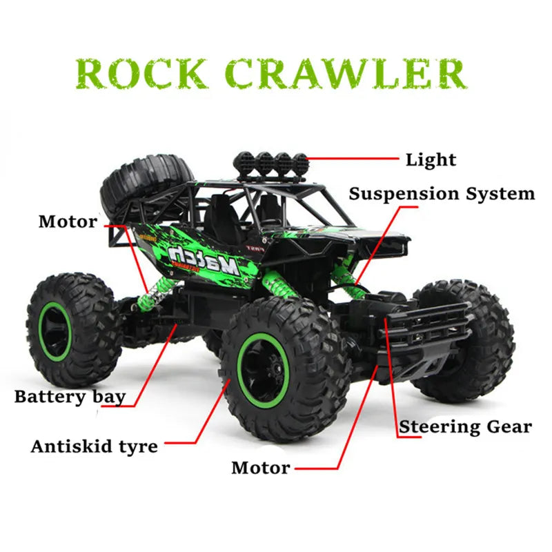 ZWN 1:12 / 1:16 4WD RC Car With Led Lights 2.4G Radio Remote Control Cars Buggy