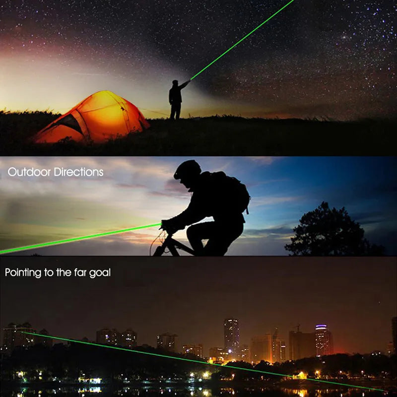 Laser Pointer High Power Fire Military Burning Green Light Visible Beam Powerful Hunting Accessories Cat Toy Torch Laser Pen