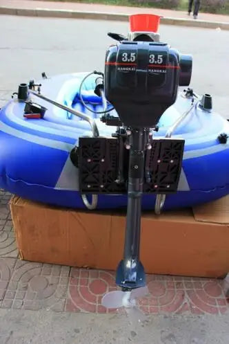 Hangkai 3.5HP Boat Outboard Motor, 2 Stroke Inflatable Boat Outboard Engine