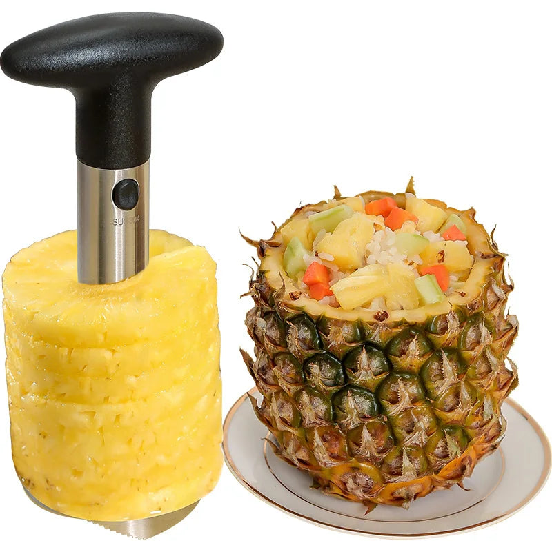 1PCS Stainless Steel Easy To Use Pineapple Peeler Accessories Pineapple Slicers Fruit Knife Cutter Corer Slicer Kitchen Tools