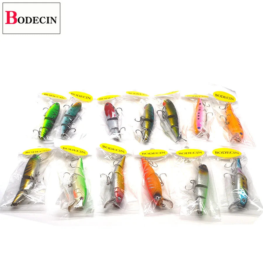 Multi Section Sea Bass Hard Fishing Lure 3D Fish Eyes 1PCS Crankbaits Minnow Fake Artificial Bait