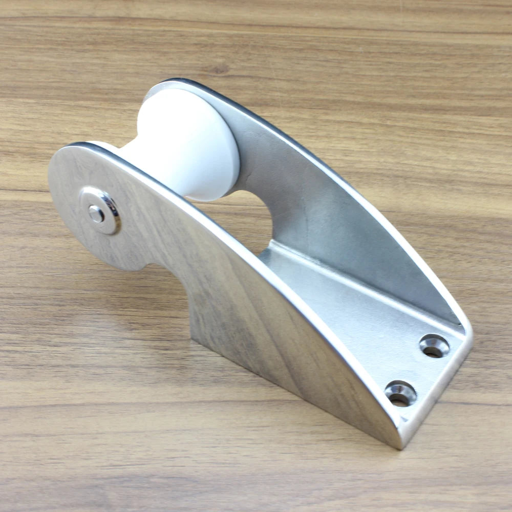 1PCS 316 Stainless Steel Bow Anchor Roller Holder 50*165mm Casting Bow Roller Wheel For Marine Boat Yacht Hardware