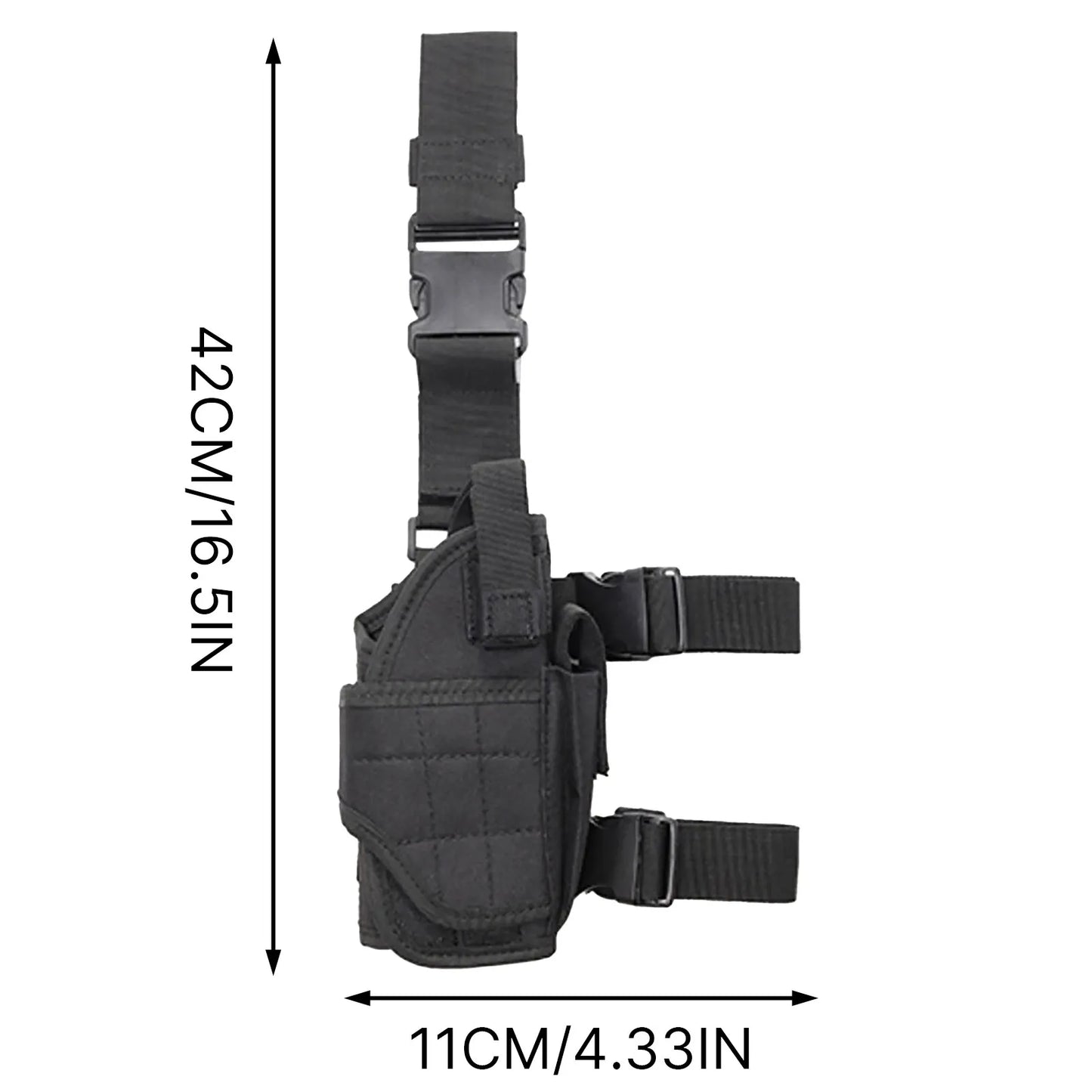 JSJM New CS Tactical Gun Holster Right Handed Tactical Thigh Pistol Bag Pouch Legs Harness