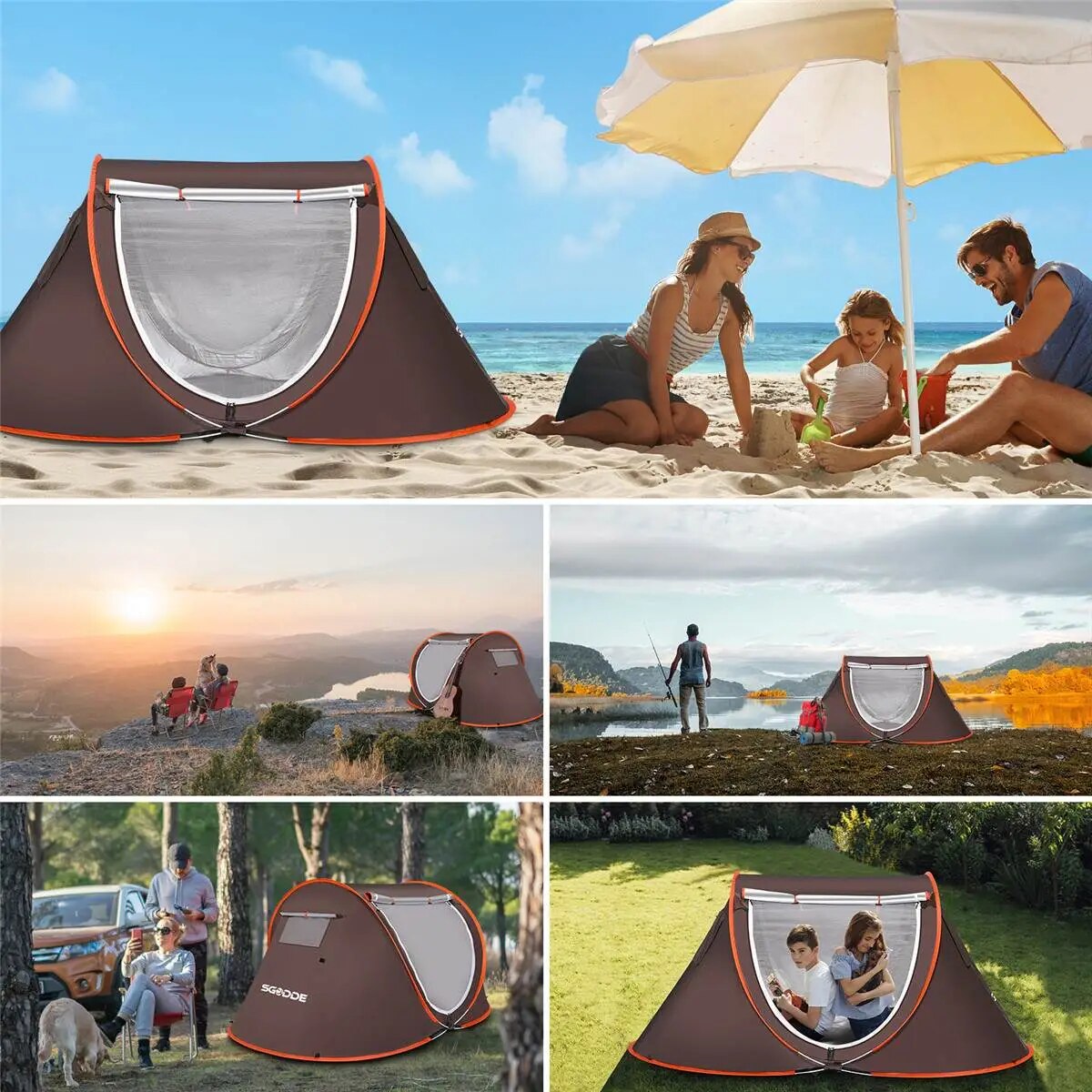 Automatic Camping Tent 2 Person Outdoor Family Instant Setup - My Store