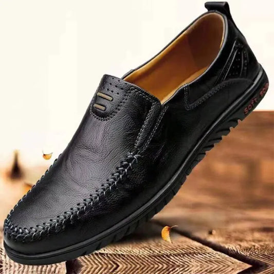 2023 Men Casual Shoes Luxury Brand Casual Slip on Formal Loafers Men Moccasins Italian Black