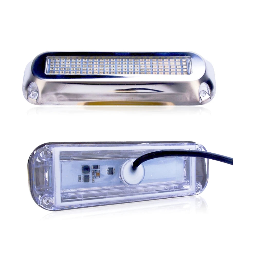 4PCS Submersible LED Lights Boat Lighting 120 LED Waterproof Pond LED Underwater Lights 12V/24V Boat Marine Accessories