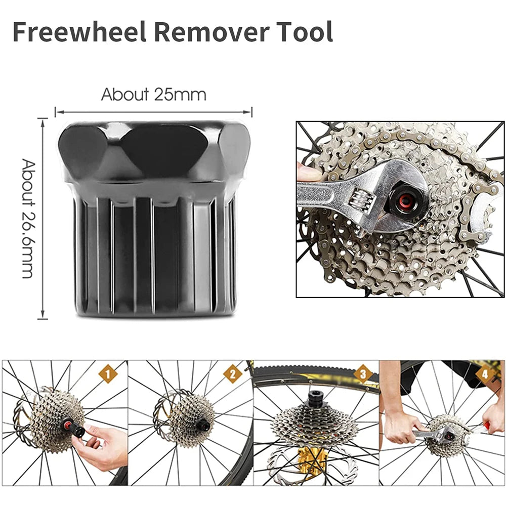 Bicycle Repair Tool Kits Chain Breaker Flywheel Remover Cutter Crank Puller Bike Wrench