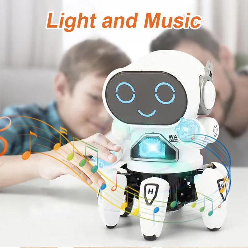 Kids Dance Robots Music LED 6 Claws Octopus Robot Birthday Gift Toys For Children Early Education