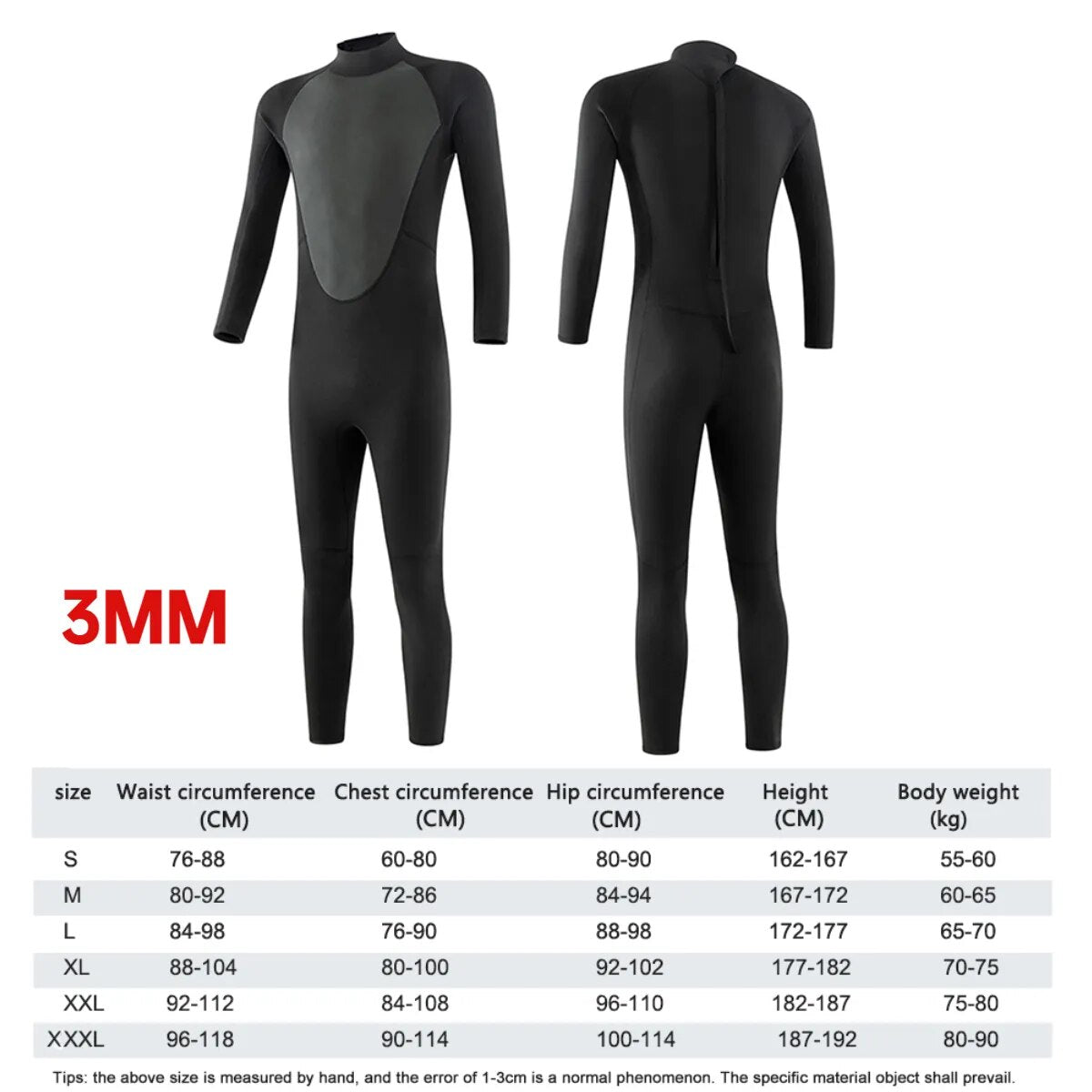 0.5/3mm Neoprene Wetsuit Men Full Bodysuit - My Store