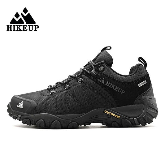 HIKEUP Latest Men Hiking Shoe Mesh Breathable Non-slip Outdoor Sneakers