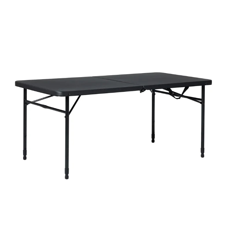 dinning table set furniture Mainstays 4 Foot Fold-In-Half Adjustable Table, Rich Black dinning table