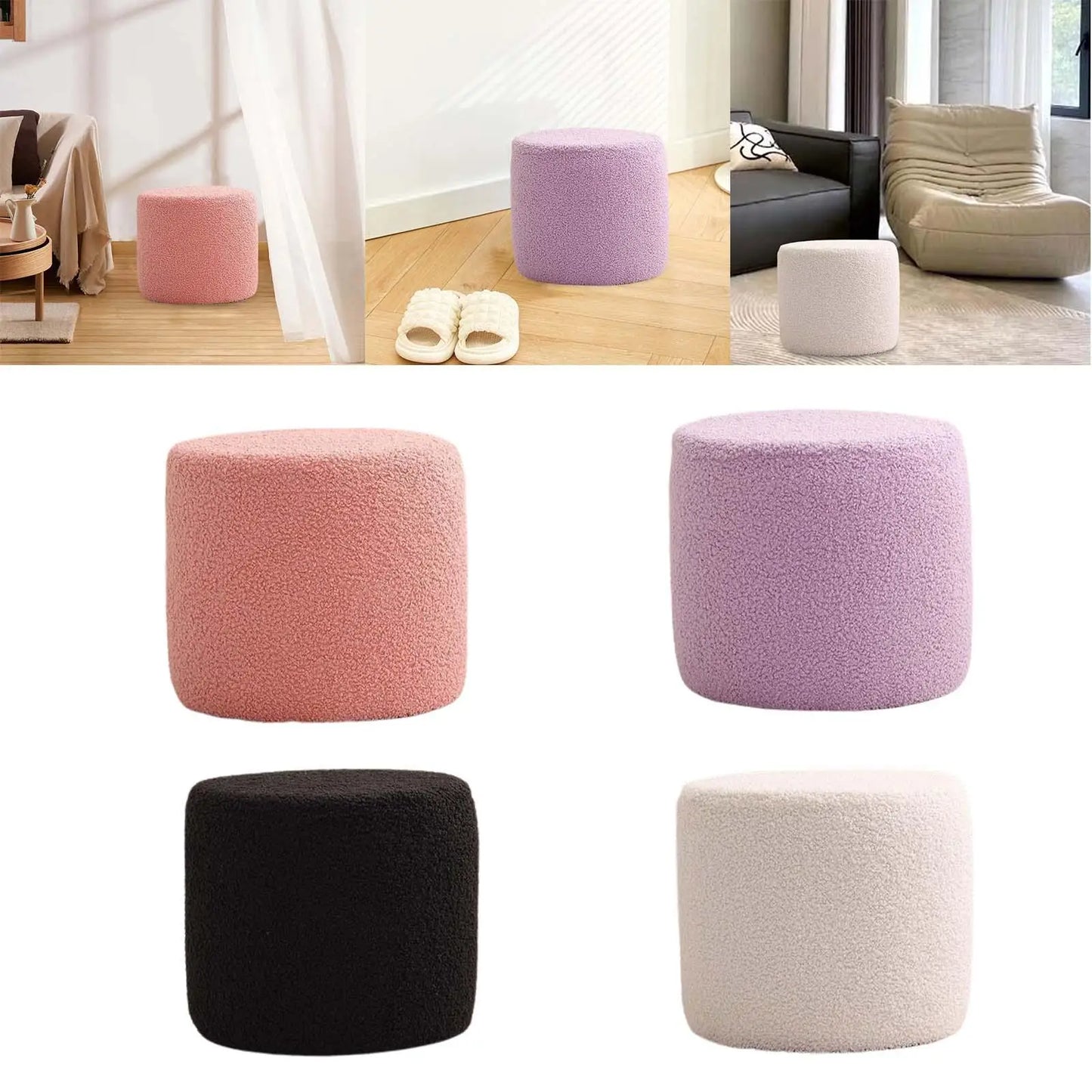 Footstools Ottomans Leisure Stool Change Shoe Stool Foot Rest Stool Small Footstool for Bedroom