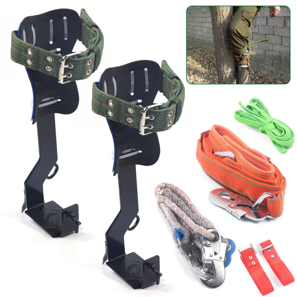 Tree Pole Climbing Spike Set Safety Belt Straps Portable for Outdoor Fruit Pick