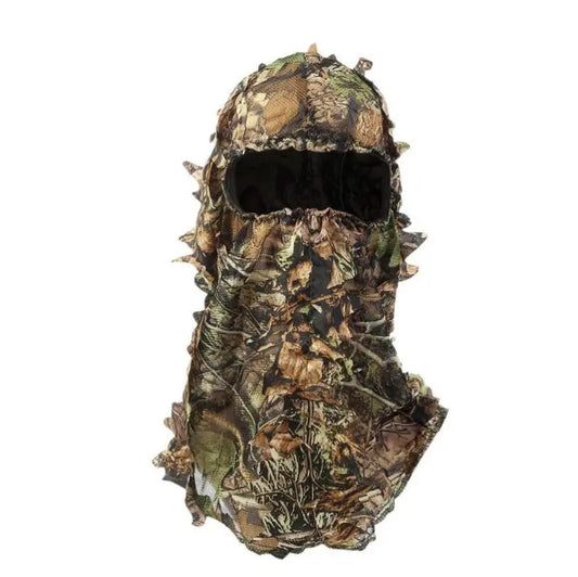 Ghillie Camouflage Leafy Hat 3D Full Face Mask Headwear Turkey Camo Hunter Hunting Accessories