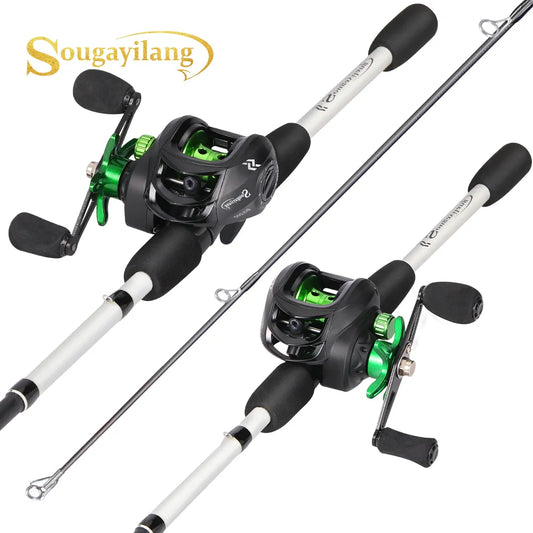 Sougayilan Bait casting Fishing Rod and Reel Set Casting Rod 7.2:1 Gear Ratio - My Store