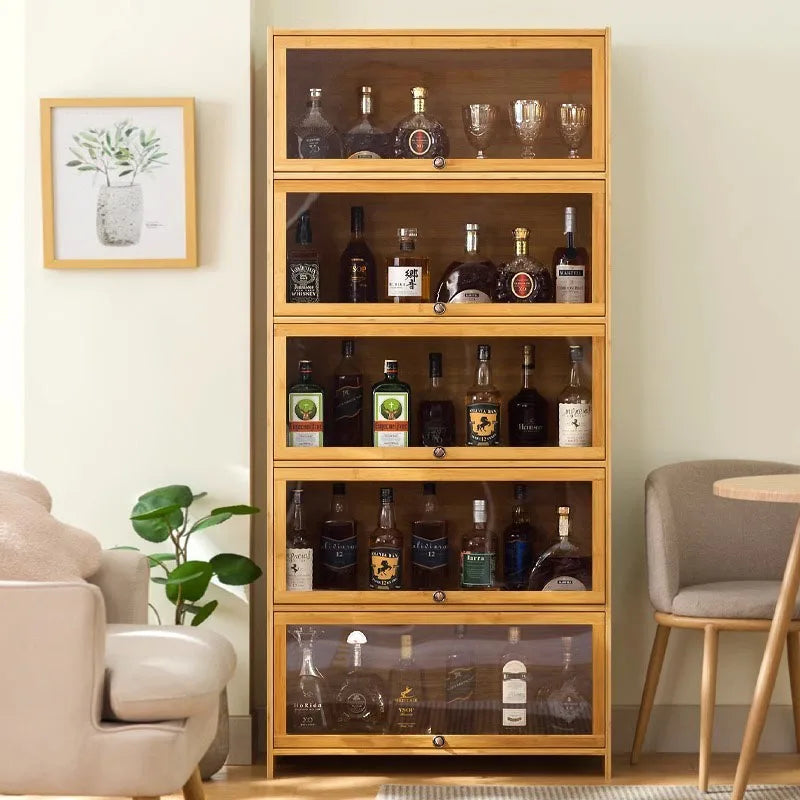 Wine Acrylic Display Cabinet Home Living Room Wine Cabinet Simple Bar Wine Showcases Bar Restaurant Multi-storey Locker