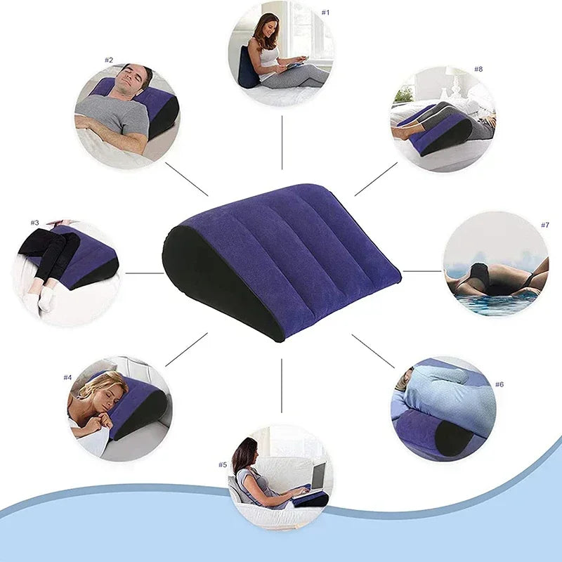 Multifunctional Pillow Toughage Inflatable Cushion Positions Support Air Cushion Triangular Pillow