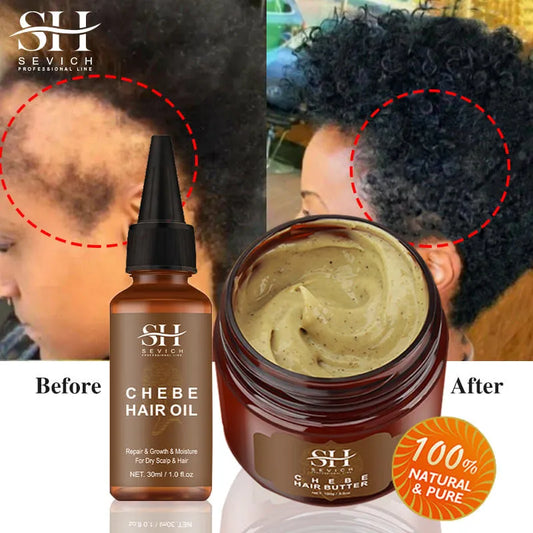 Fast Hair Growth Set Chebe Oil Traction Alopecia Hair Mask Anti Break Loss Hair Growth Oil