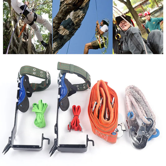 Tree Pole Climbing Spike Set Safety Belt Straps Portable for Outdoor Fruit Pick