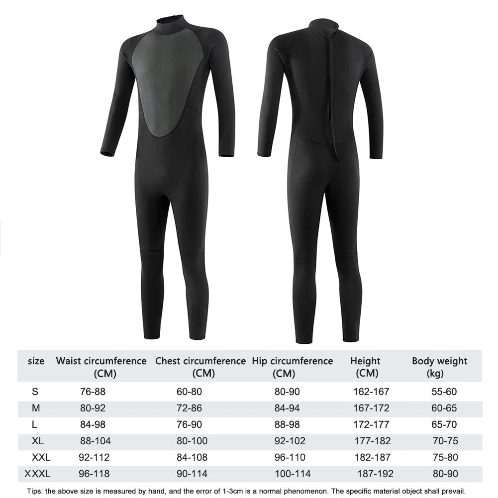 0.5/3mm Neoprene Wetsuit Men Full Bodysuit - My Store