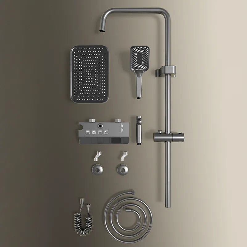 Bathroom Shower Full Set Black White Gray Bathtub Shower System Rain