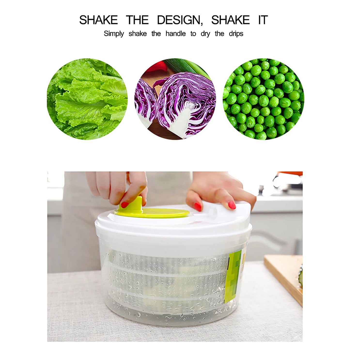 Vegetables Dryer Salad Spinner Fruits Basket Vegetables Washer Dryer