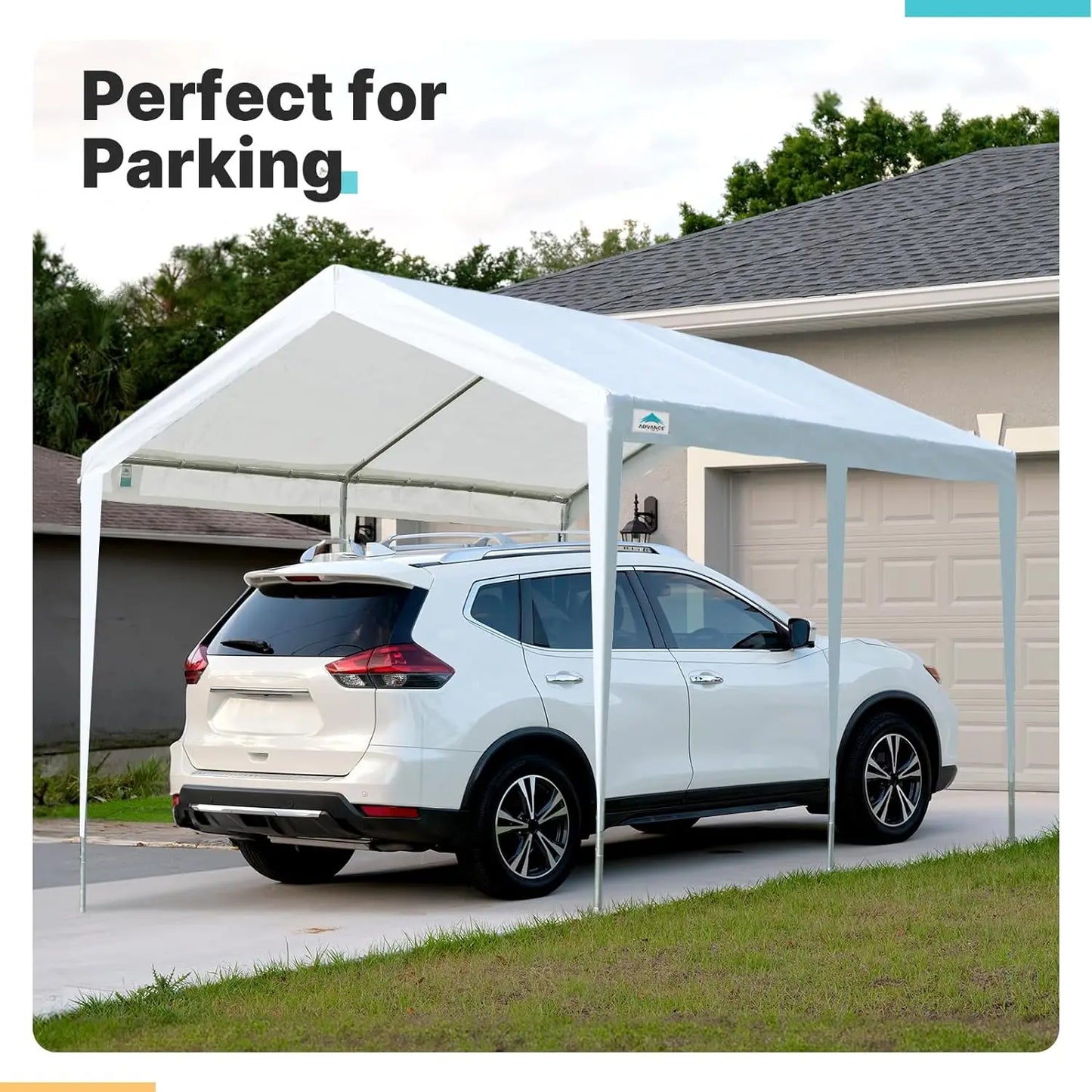 OUTDOOR Adjustable10x20ft Heavy Duty Carport Car Canopy Garage Boat Shelter Party Tent,Adjustable Height from 9.5to11ft