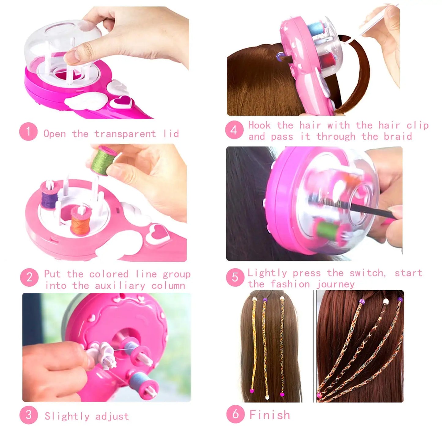 Automatic Hair Braid Kits Tool Electric Children DIY Braiding Hairstyle Twist Machine Makeup Toys For Girl