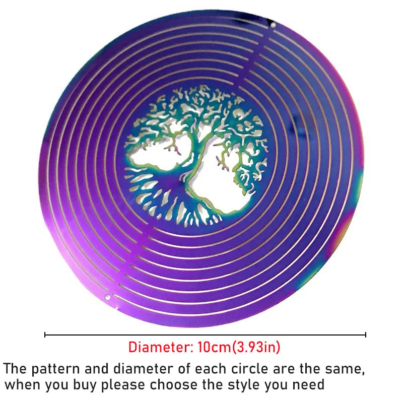 3D Rotating Wind Chimes Tree Of Life Wind Spinner Bell For Home Decor Aesthetic Garden Hanging Decoration Outdoor Windchimes Set