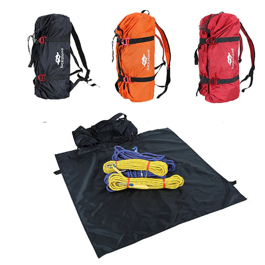 Rock Climbing Rope Bag Cord Carry Bag Hiking Shoulder Backpack Folding Portable Waterproof Backpack Ground Mat